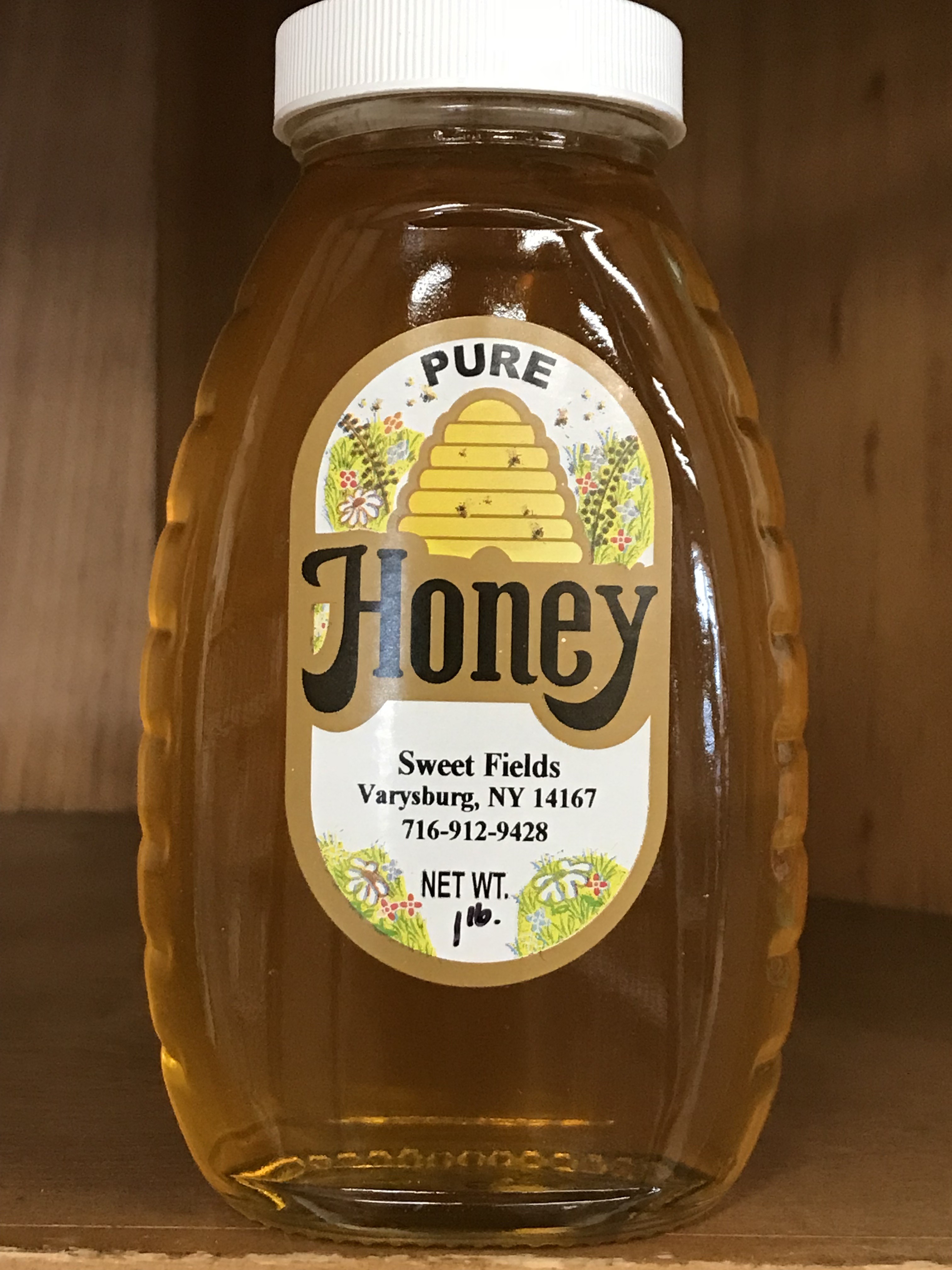 Sweet Fields Honey 1 lb (Raw, Locally Made) 