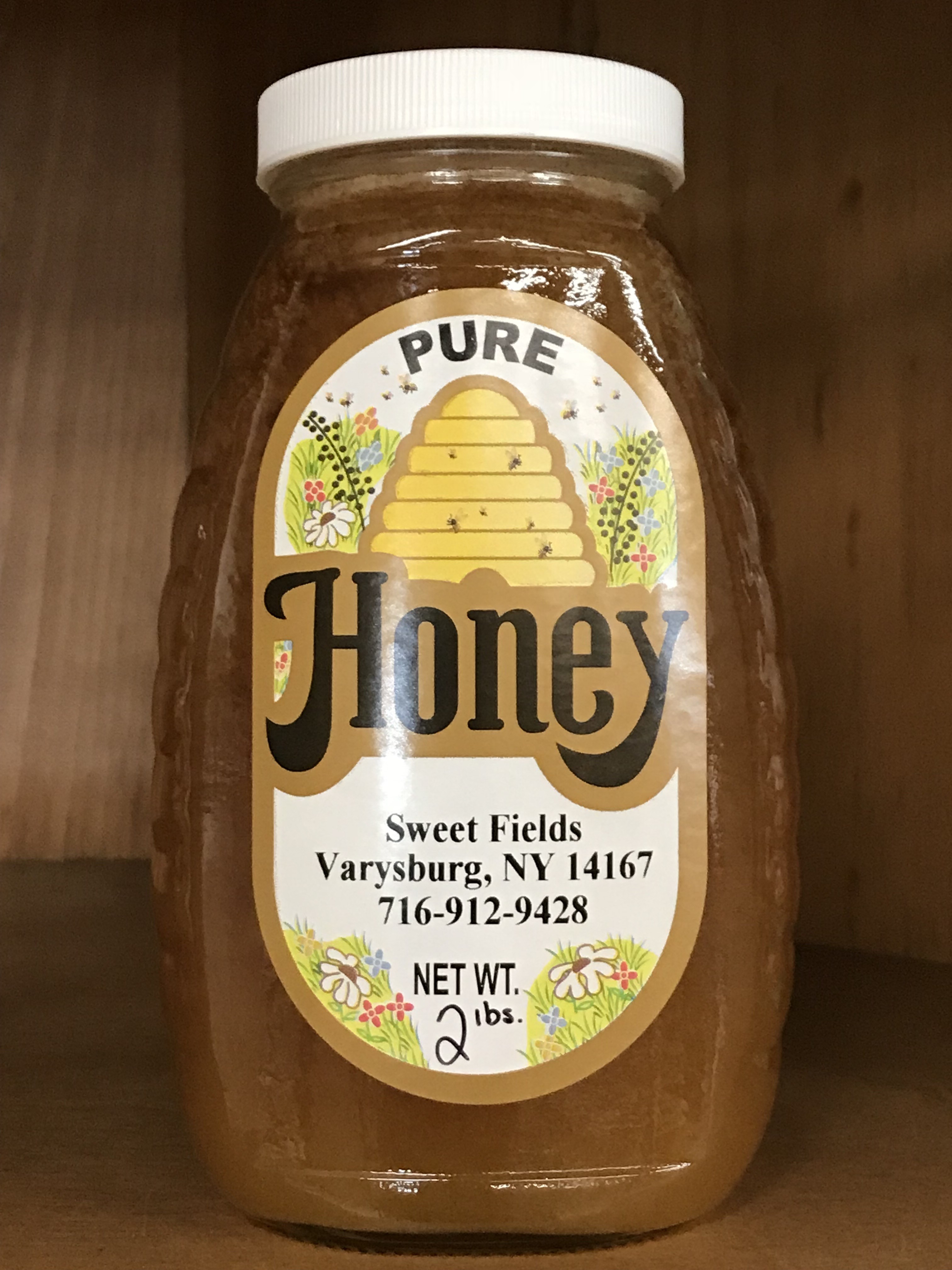 Sweet Fields Honey 2 lb (Raw, Locally Made)  